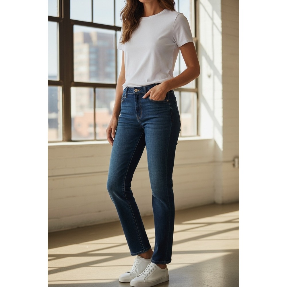 Gloria Vanderbilt All Around Slimming Effect Skinny Jeans Blue Women Size 8 - Picture 1 of 6